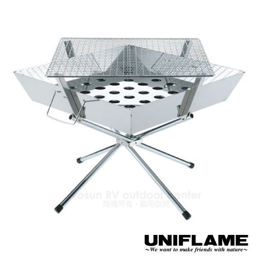 【日本 UNIFLAME】經典露營摺疊焚火台/ U683040✿30E010